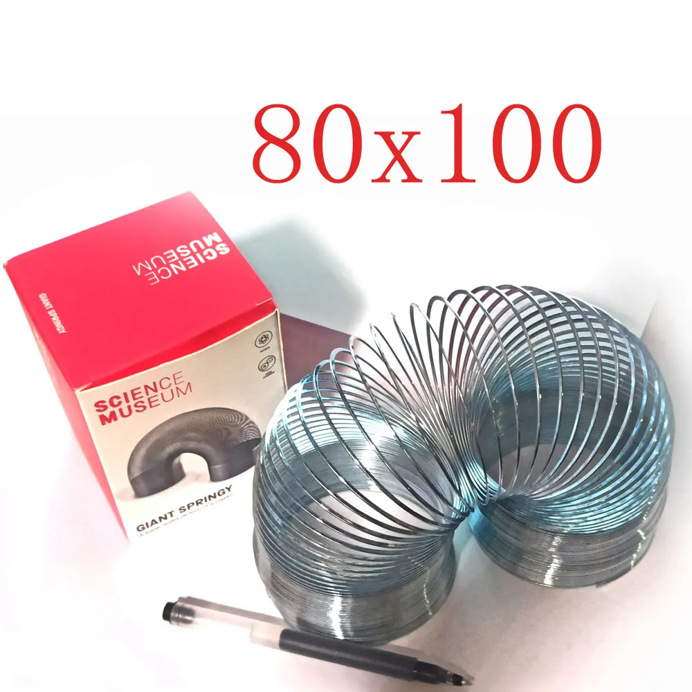 

80X100mm Giant Magic Rainbow Metal Slinkys Spring Big Classic Originals Walking Jumbo Steel Slinky Toy Spring