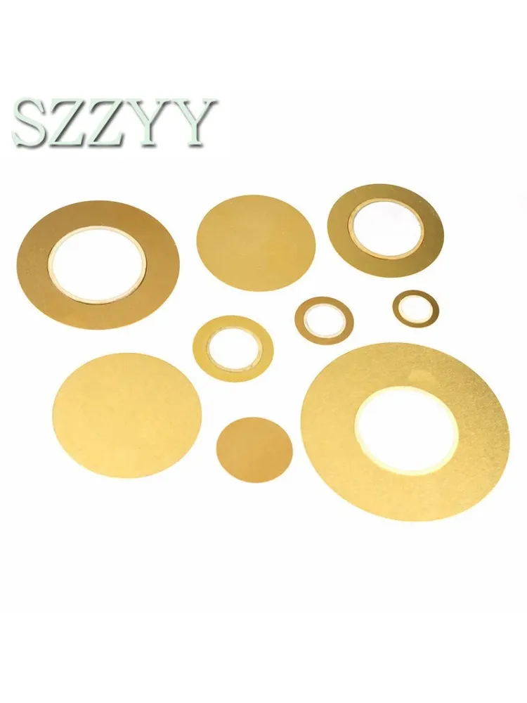 10 pièces éléments piézo-électrique sondeur capteur déclencheur tambour disque cuivre piézo-électrique haut-parleur 12MM 20MM 27MM 35MM 50MM piézoélectrique