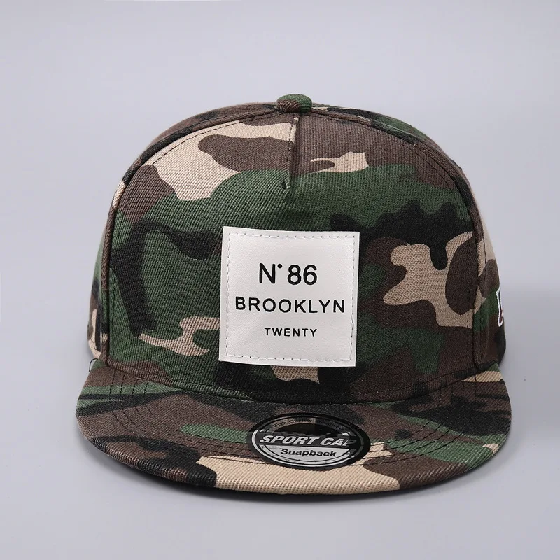 Camouflage Sonnenhüte Männer Trendy Retro Brooklyn Brief Stickerei Baseball Baumwolle Einstellbar Casual Hut Hip Hop Sonnenhüte
