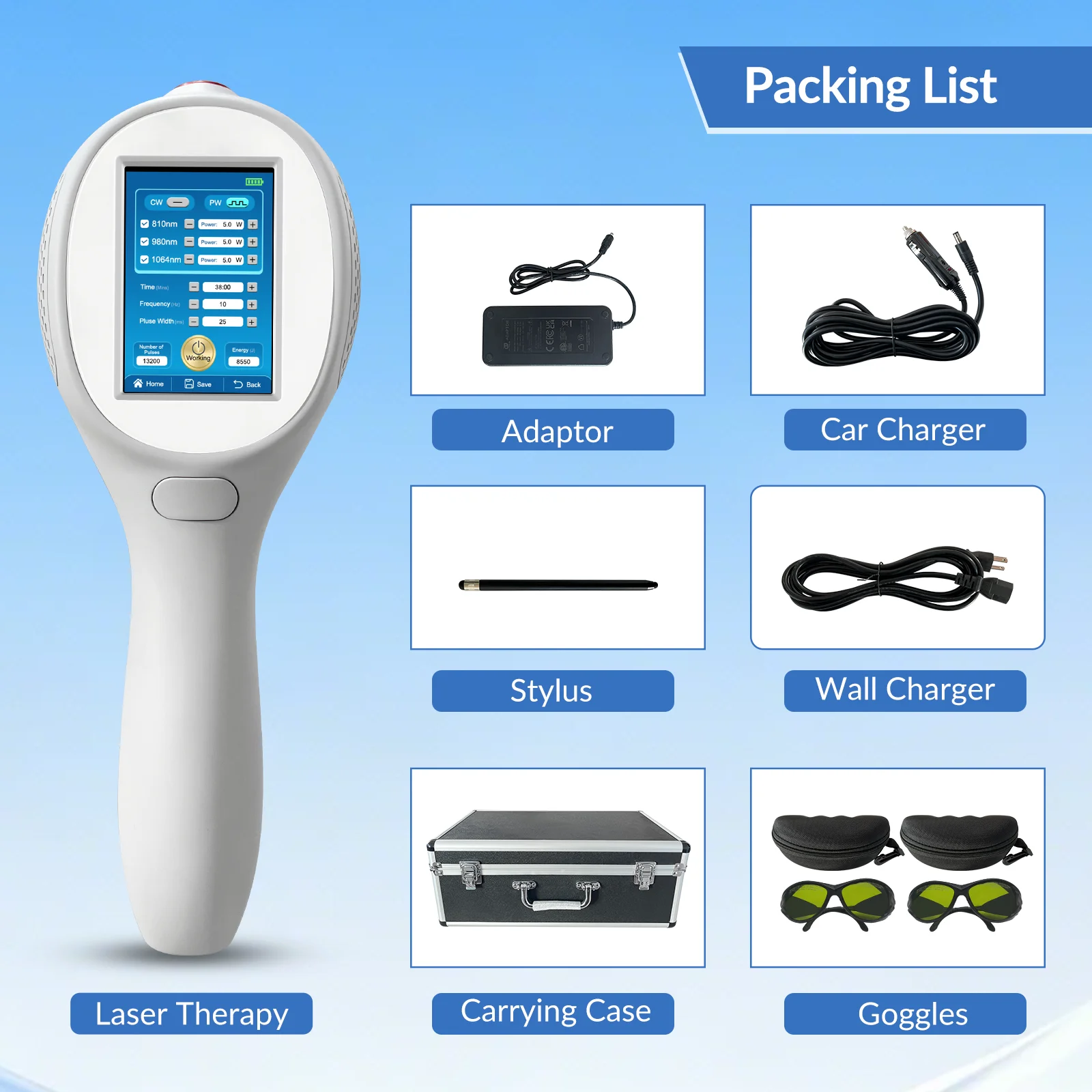 Frovab Deep Penetration 1064nm Laser Therapy 15W Class IV 810nm 980nm NIR Light for Chronic Inflammation Nerve Pain Sciatica