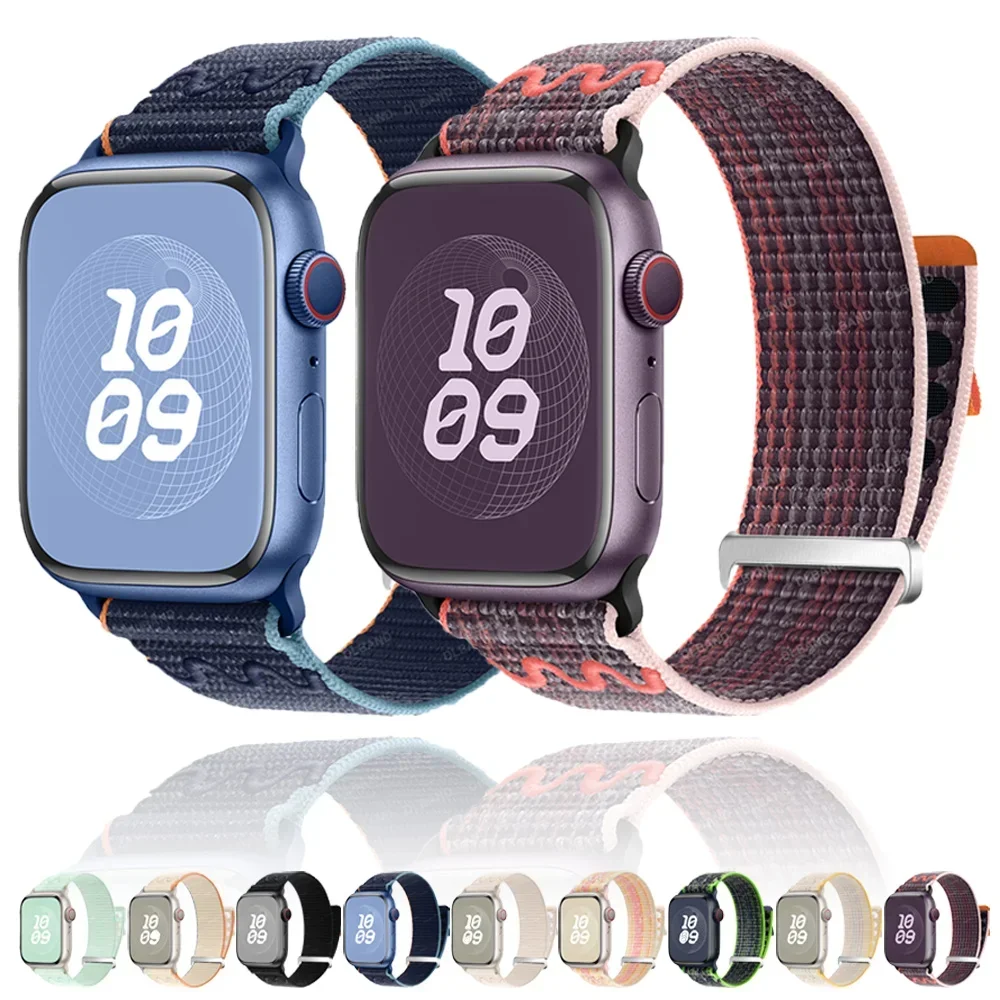 Nylon Bands For Apple Watch Strap 46mm 41mm 42mm 44mm 45mm49mm Smartwatch Accessorie Bracelet iWatch serie Ultra 10 9 8 7 SE 6 5