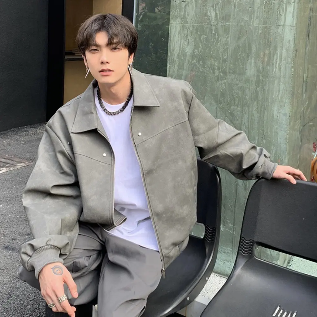 Chaquetas informales de alta gama para parejas, diseño de nicho de primavera y otoño, ajuste holgado para hombres y mujeres, prendas de vestir exteriores de moda nacional