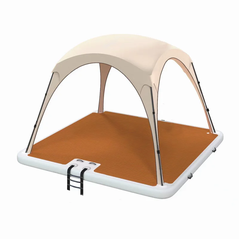 

New Design Inflatable Water Leisure Tent Floating Island Home Use PVC Material Over 500kg Capacity
