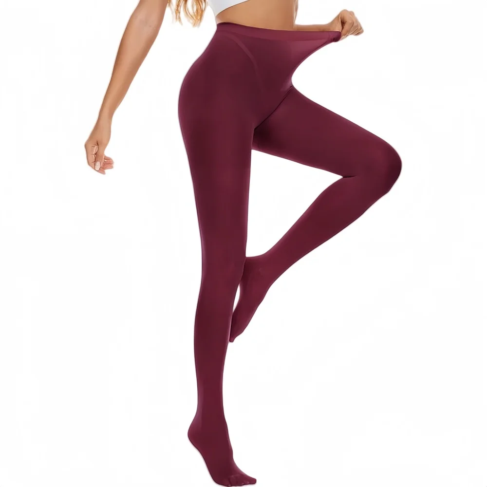 جديد إمرأة مثير جوارب طويلة لون الحلوى الجوارب الدافئة متعدد الألوان 80D المخملية جوارب ربيع الخريف سوبر مرونة عالية الخصر تخزين