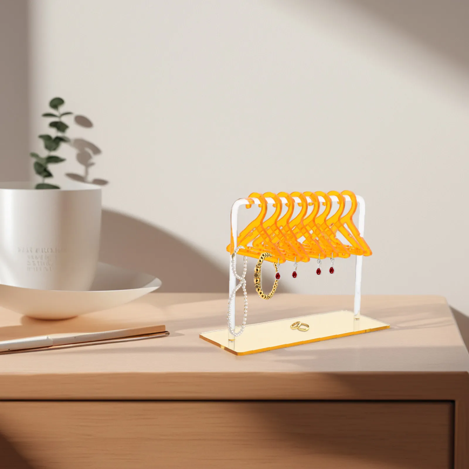 

Jewelry Stand Display Rack for Earrings Bracelets Necklaces Desktop Organizer Space Saving Minimalist Design Easy Assembly