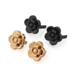 2pcs Metal Rose Flower Shape Buckle Fashion Clasp for Leather Craft Bag Strap Belt Handle Shoulder Garments Shoes Accessories