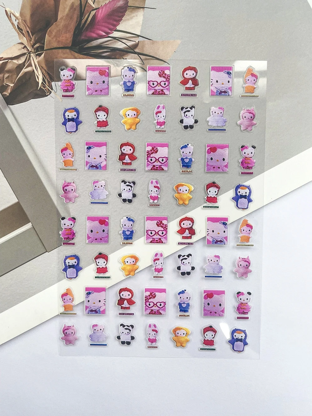 سوبر هاتف صغير سانريو مرحبا كيتي ليوبارد طباعة علامات الأمتعة مسمار الفن Diy بها بنفسك Loptop الهاتف قذيفة زجاجة ماء ملصقات مقاومة للماء #5