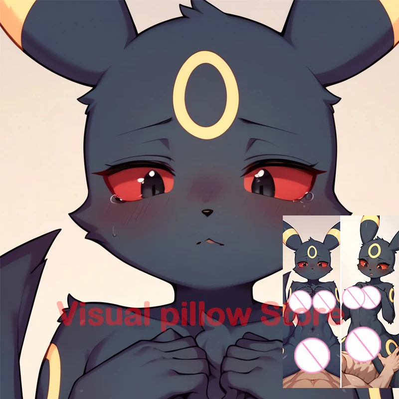 

Dakimakura anime Moody Umbreon furry Double-sided Print Life-size body pillows cover Adult pillowcase