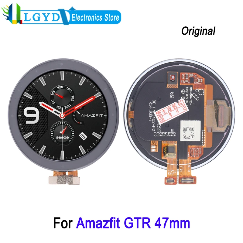 1.39\'\' AMOLED LCD Screen For Amazfit GTR 47mm Watch Display Touch Screen and Digitizer Full Assembly Replacement Spare Part