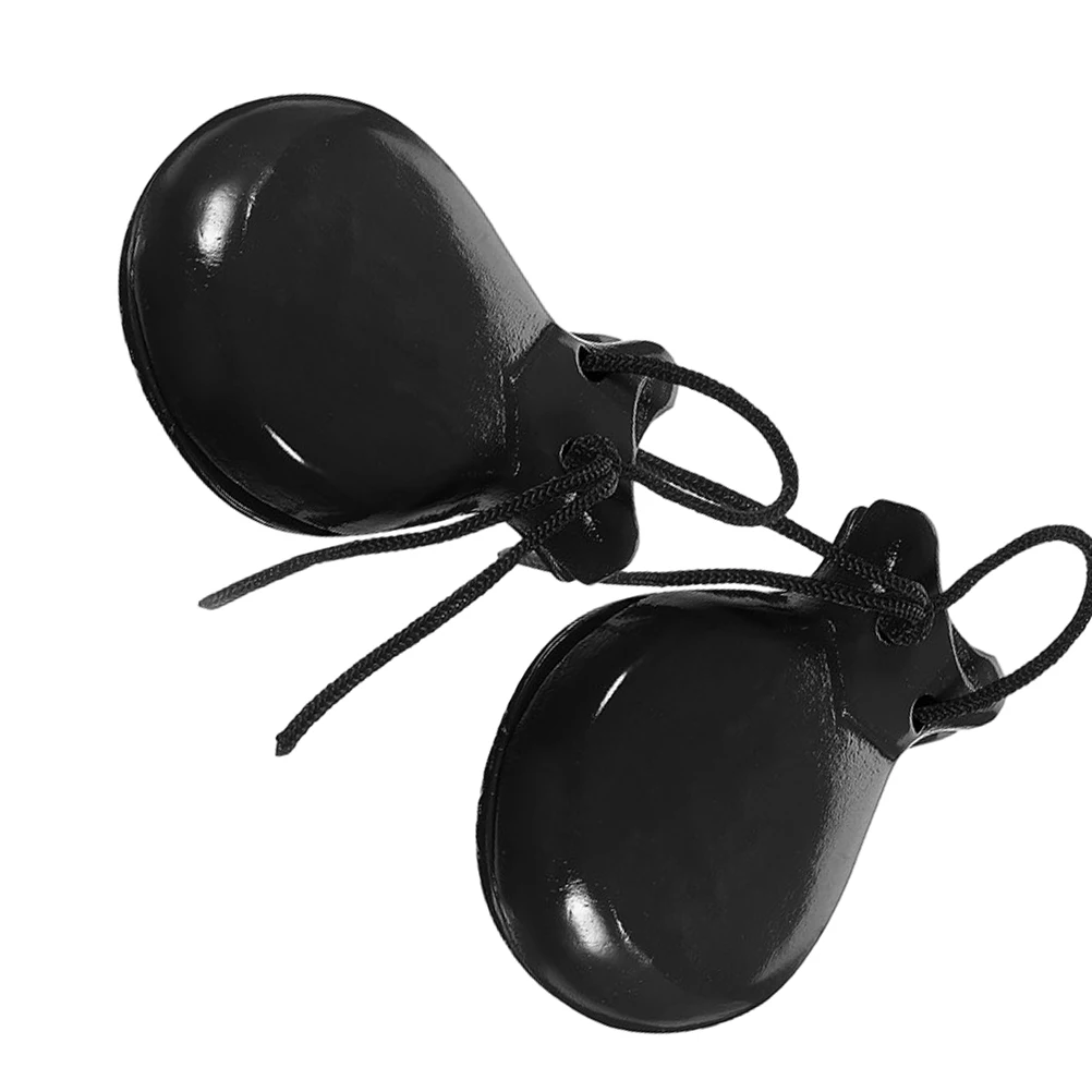 Wooden Castanets Kids Instrument Musical Finger Toy Percussion Instruments Spanish