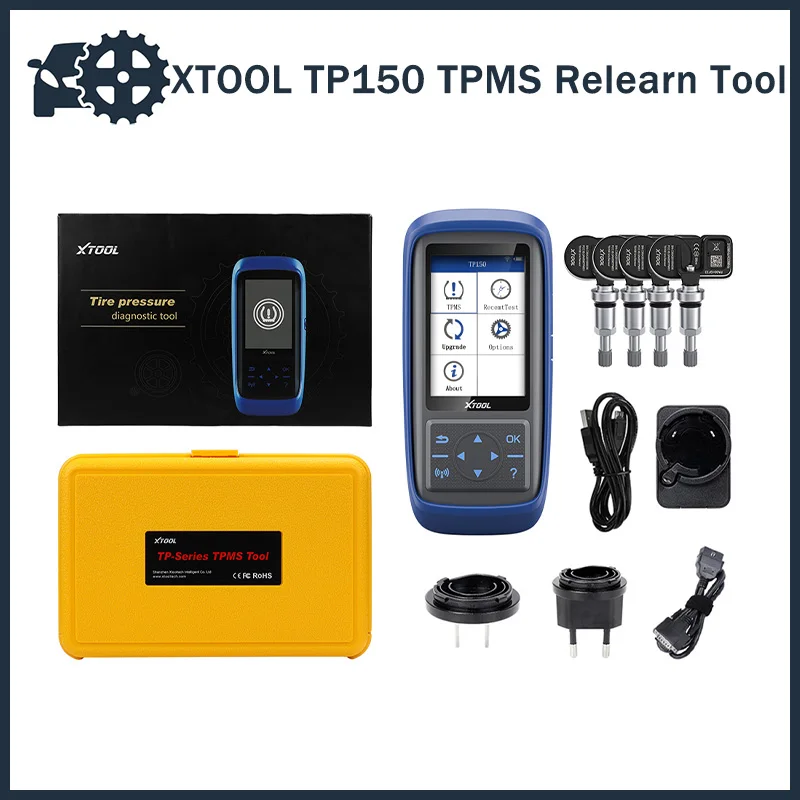 

XTOOL TP150 TPMS Relearn Tool with Sensors, Activate & Relearn All Sensors Program Sensors Reset TPMS Light Read&Clear TPMS DTCs