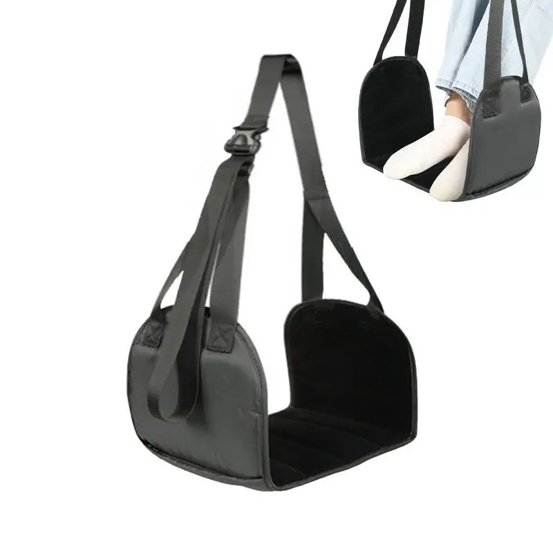 เปลญวนเท้าสําหรับเครื่องบินท่องเที่ยวแบบพกพาเครื่องบิน Footrest สลิงเท้าน้ําหนักเบาทํางานเฟอร์นิเจอร์อุปกรณ์เสริมหมอนท่องเที่ยวเที่ยวบิน