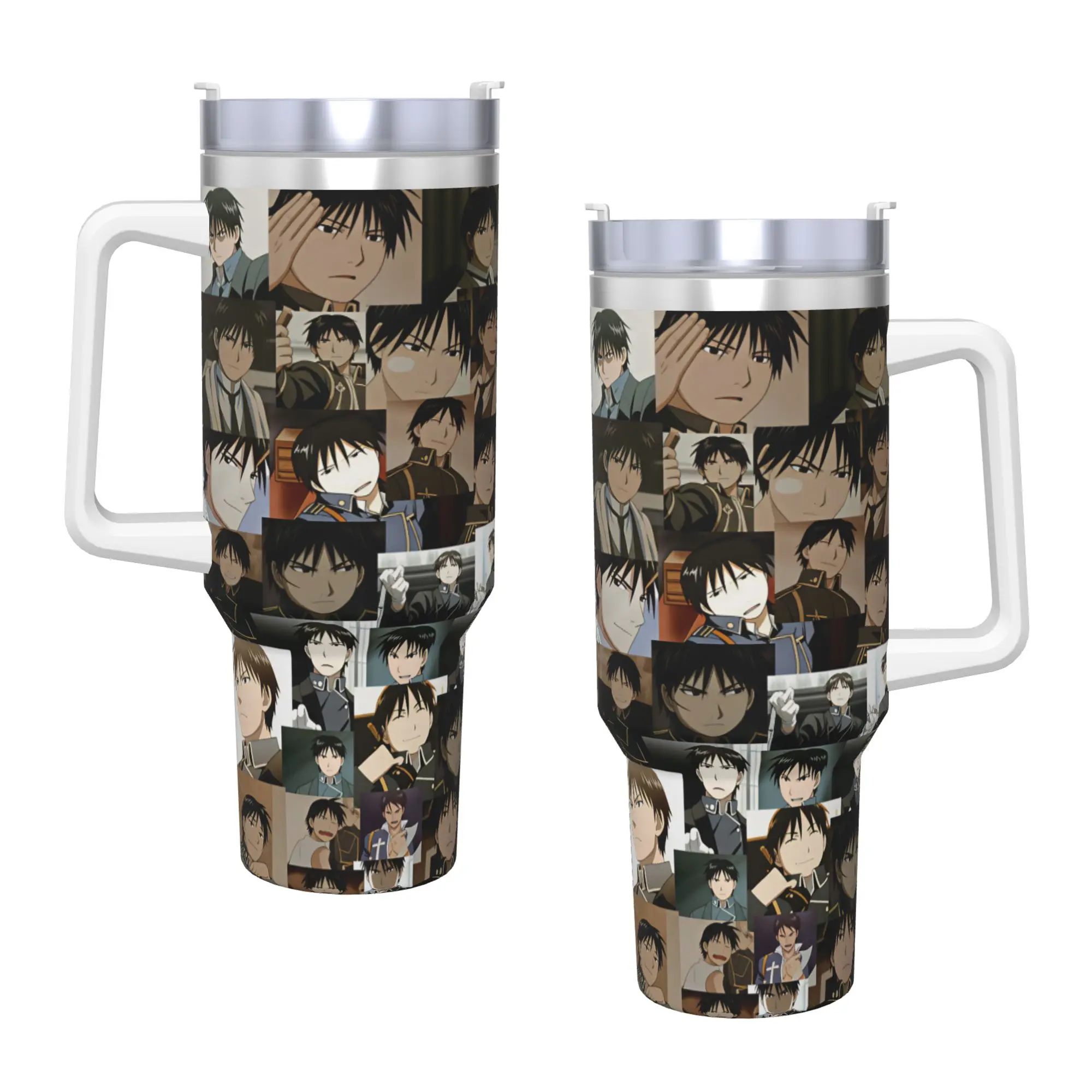 Roy Mustang Stainless Steel Tumbler Fullmetal Alchemists Travel Mugs Cup Large Thermal Mug Keep Heat Cold and Hot Water Bottle