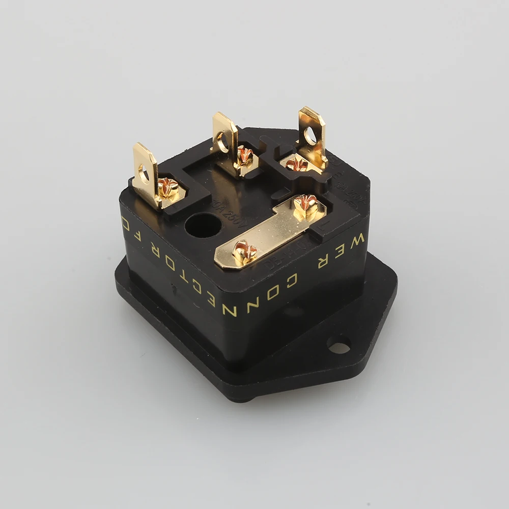 New Hifi audio FI-03 Fused AU  IEC Socket/Connector 24K Gold plated IEC Inlet with fuse holder