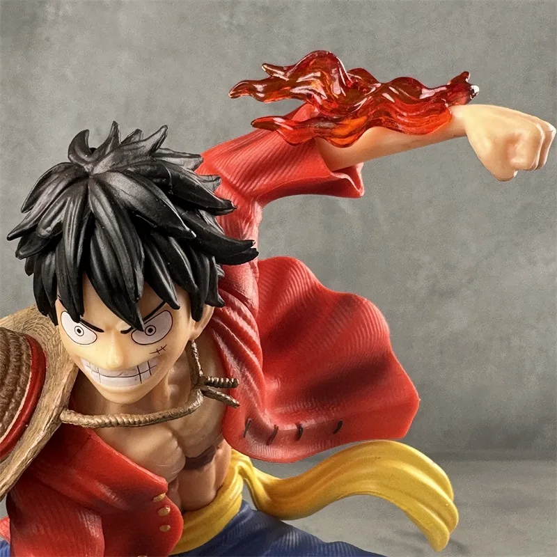 One Piece Anime Action Figure para crianças, Luffy, estilo de batalha, estatueta, brinquedo de coleção, boneca desktop, ornamento, desenhos animados, 17cm