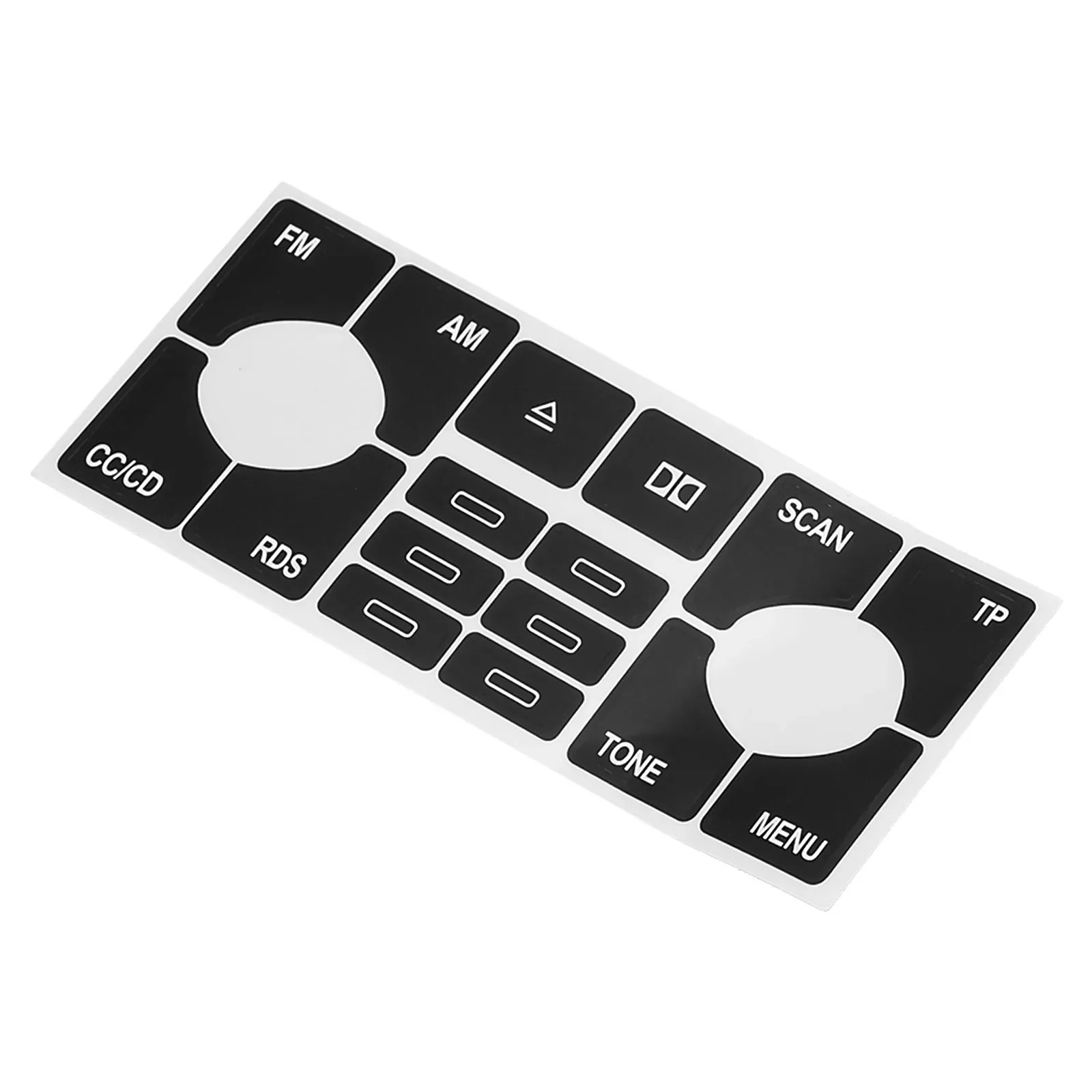 Car Radio Panel Repair Stickers Button Stickers For A4 B6 For A6 C5 High Grade Vinyl Car Radio CD Black Push Button Accessories