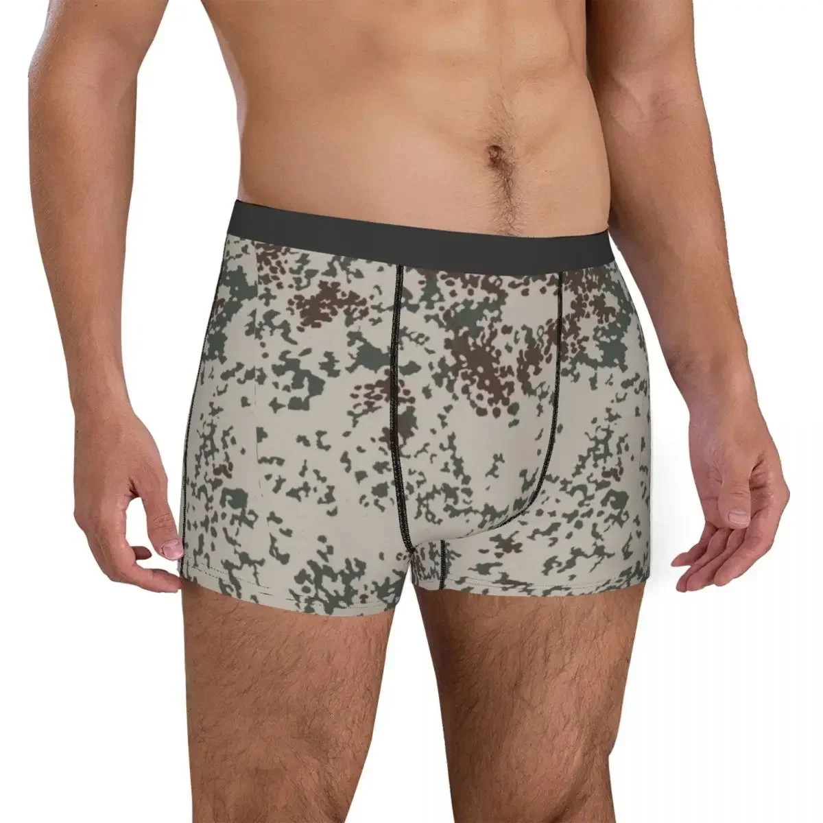 카모 트로펜탄 남성용 속옷 위장 복서 반바지 팬티, 재미있는 통기성 언더팬츠