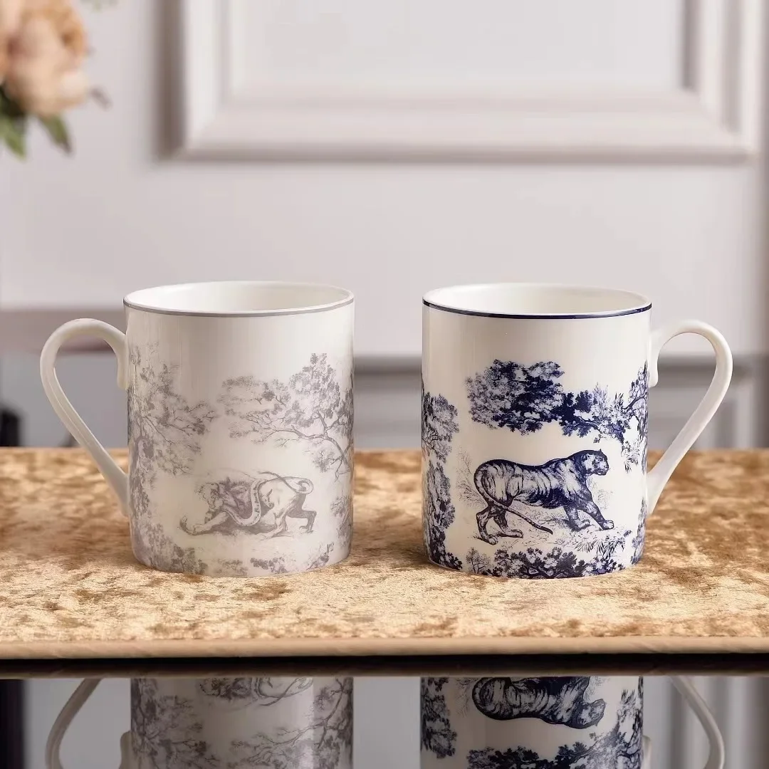 

New European Style British Home Bone China Mug, Water Cup, Afternoon Tea, Breakfast Ceramic Cup, Coffee Cup, Office Water Cup