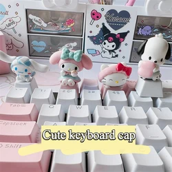 Sanrio Kawaii Cinnamorol Keycaps Mechanical Keyboard Caps Hello Kitty Pochacco Mx Axis Personalized Cartoon Esc Diy Key Cap Game