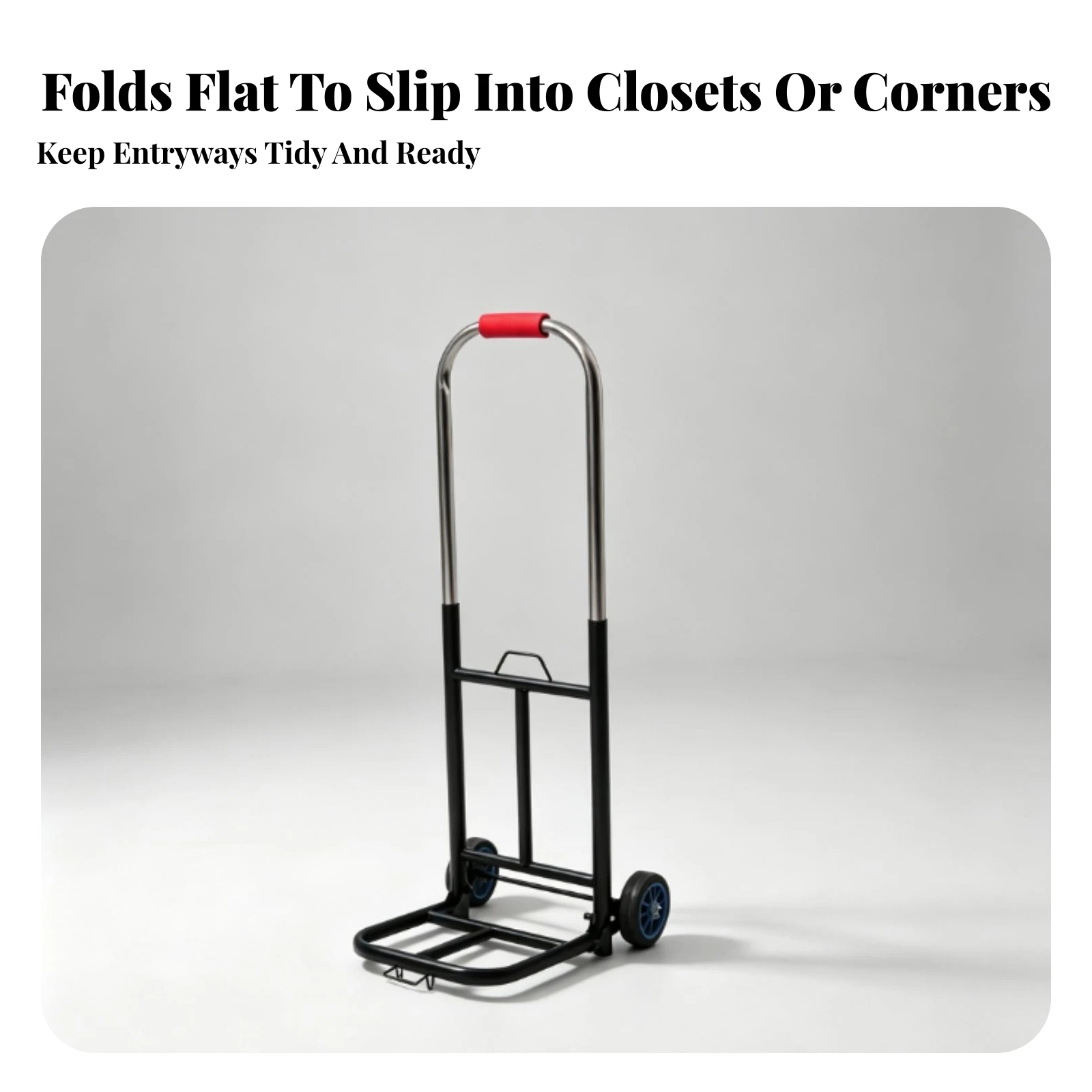 Foldable Hand Truck Lightweight Folding Hand Truck Folding Sack Barrow Stable Collapsible Trolley Cart Convenient for Travelers