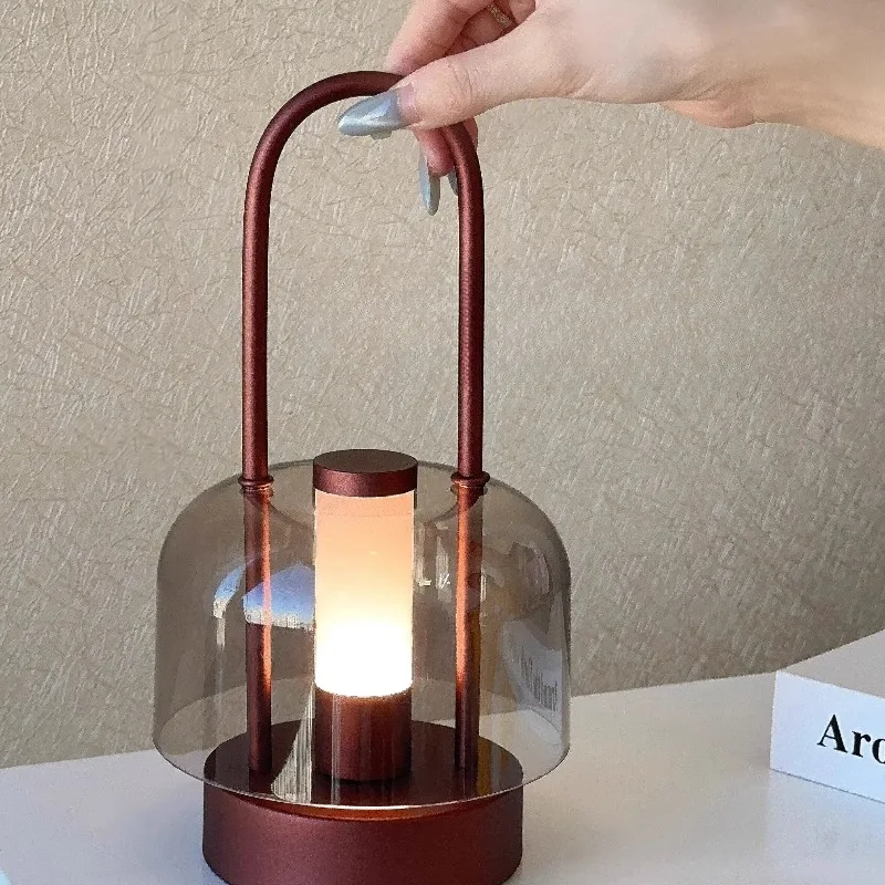 

Nordic candlelight ambient lantern simple bedroom charging table lamp restaurant bar decorative lamp bedside lamp