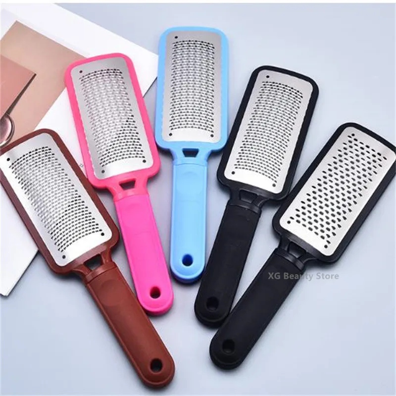 Professional 1PC Black Stainless Steel Double-Side Foot File Heel Grater For The Feet Pedicure Rasp Remover Scrub Pedicure Tool