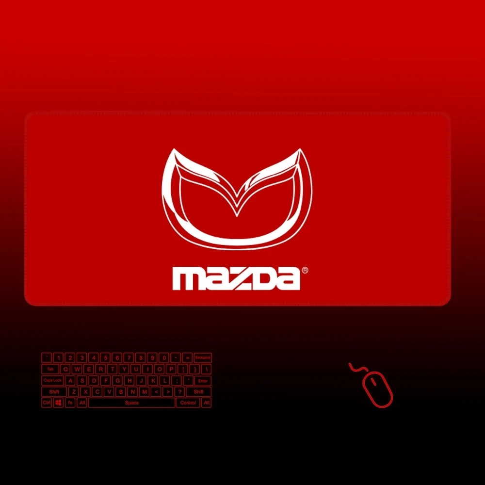 Mazdas Racing Car Mouse Pad Gamer Large Rubber Art Gaming Locking Edge Big Computer Mousepad Laptop Desk Pearlescent Mat