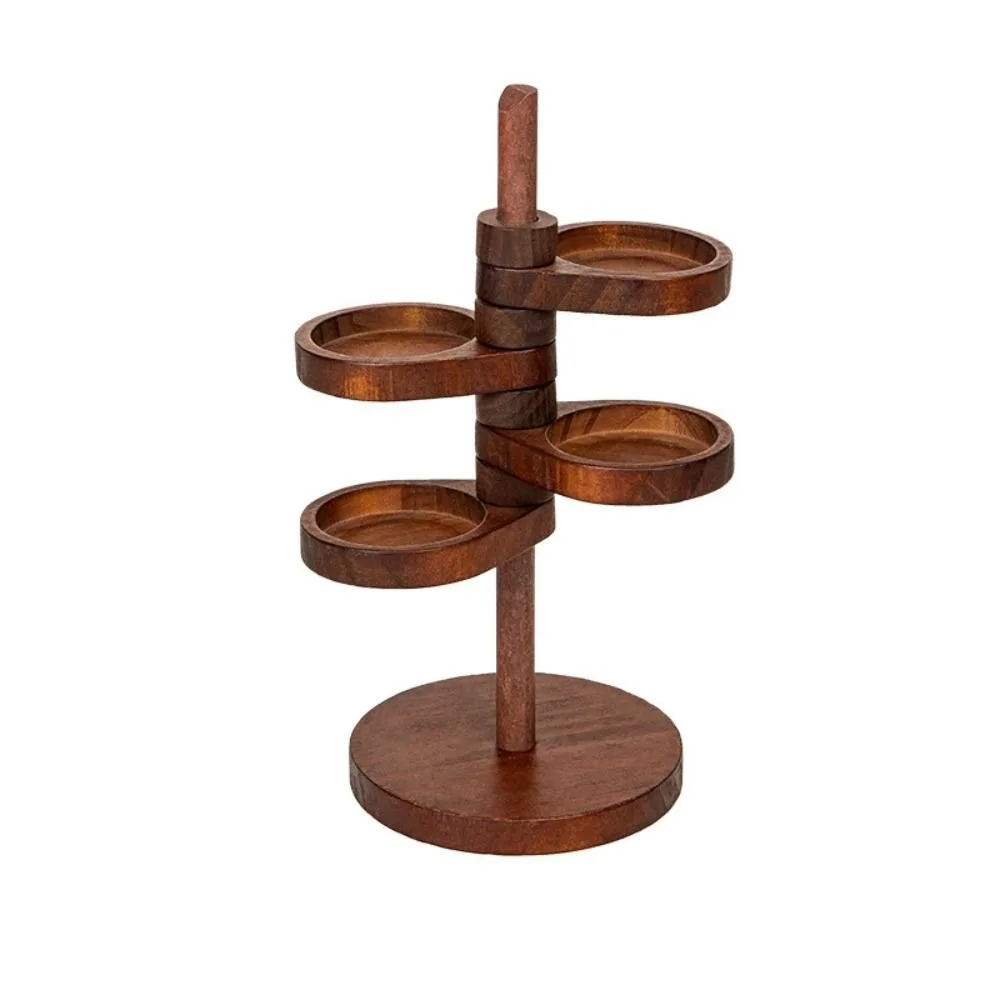 

Show case Wooden Key Storage Rack 4 Layer Rotatable Jewelry Organizer Decorative Collection Jewelry Storage Box Bracelets