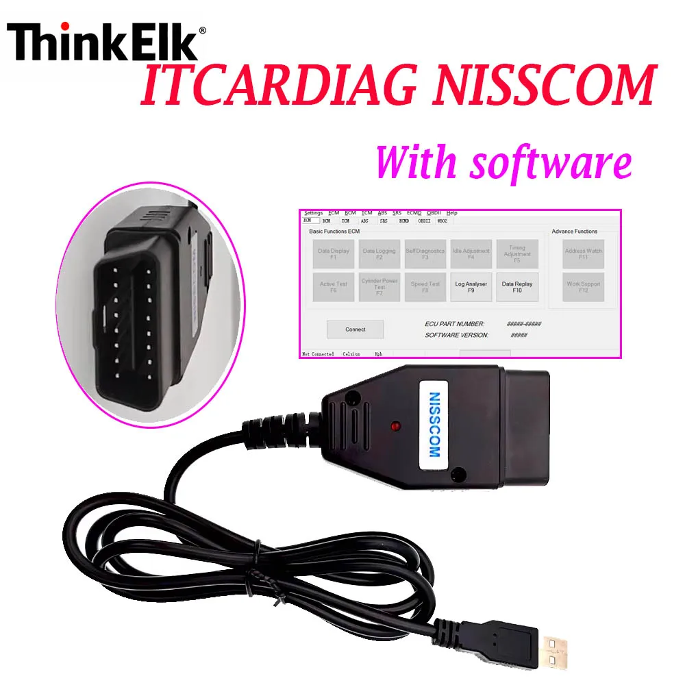 ITCARDIAG NISSCOM supports factory OEM ECUs  Support SRS Key Programmer for Nissan/Infiniti Cars Build Bet