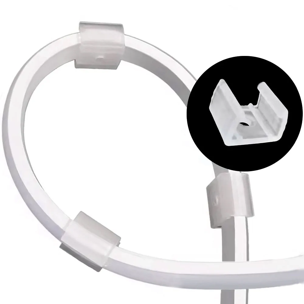 LED ストリップライトファスナークリップ LED ストリップクリッププラスチックアクセサリー 6 ミリメートル 8 ミリメートル 10 ミリメートル 12 ミリメートル LED を固定するための柔軟な取り付けフィクサー