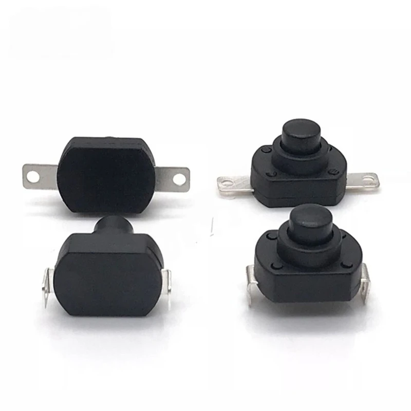 أفضل العروض مصباح يدوي التبديل زر الطاقة الذاتي قفل 6A مصباح يدوي زر السفينة من نوع عالية الحالي اضغط على التشغيل