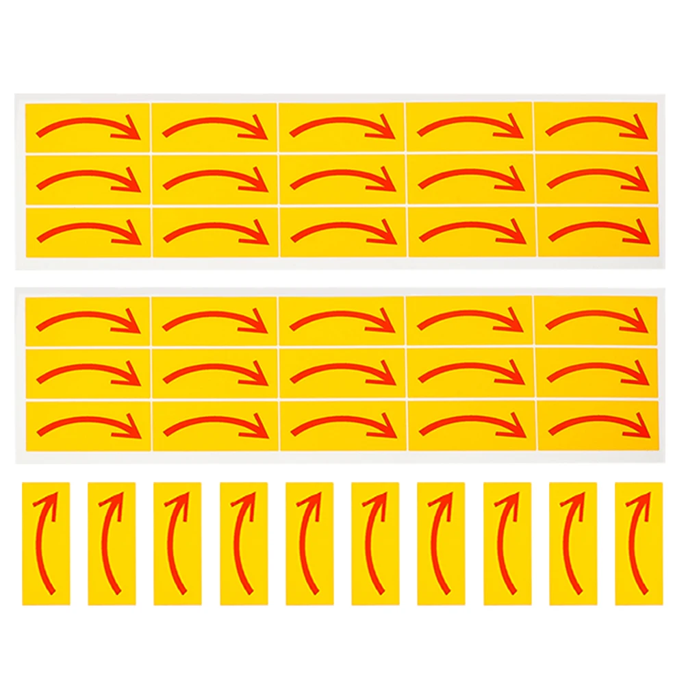 40pcs Clockwise Arrow Indicator Strong Adhesive Waterproof Directional Sign For Factory Warehouse Traffic Safety Floor Marking