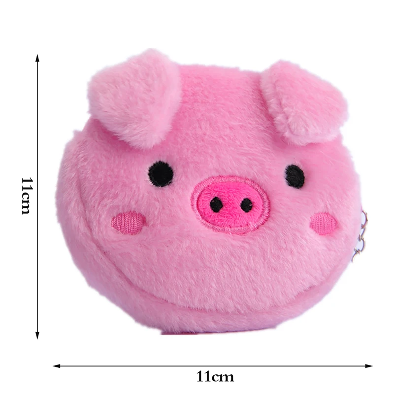 Porte-monnaie en peluche KrasnoAnimal, porte-monnaie à fermeture éclair, casque filaire USB, mini sac, sac à clés, cadeau d'anniversaire pour enfants, mignon