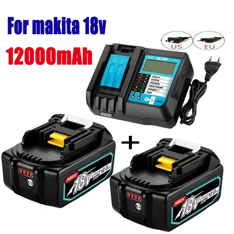 

Bateria Li-ion recarregável para Makita, 18 V Ferramentas Elétricas, 12.0Ah, BL1860b, BL1860, BL1830b, BL1850b, BL1840, LXT-400