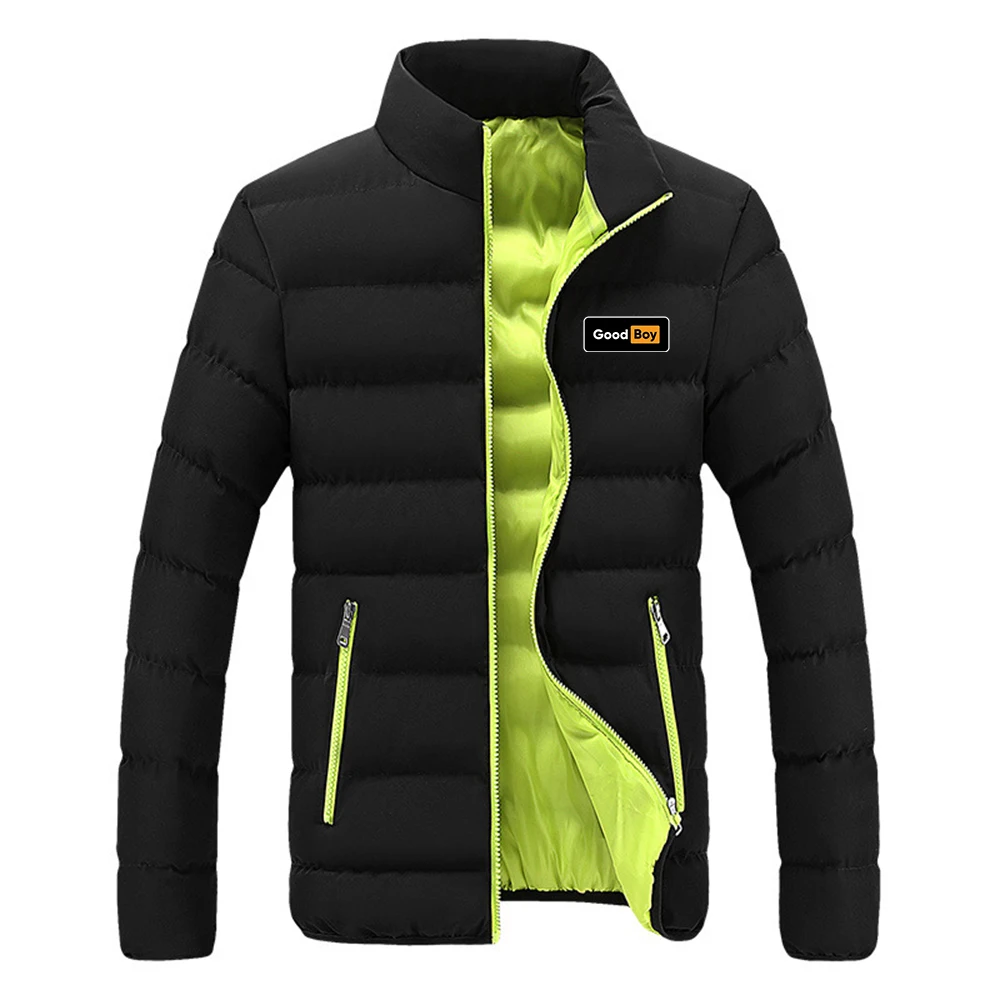 2025 Men's Autumn And Winter Thicken Stand Collar Hoodies Good Boy Logo Print Cold Resistant Mountaineering Clothing Jacket view 5