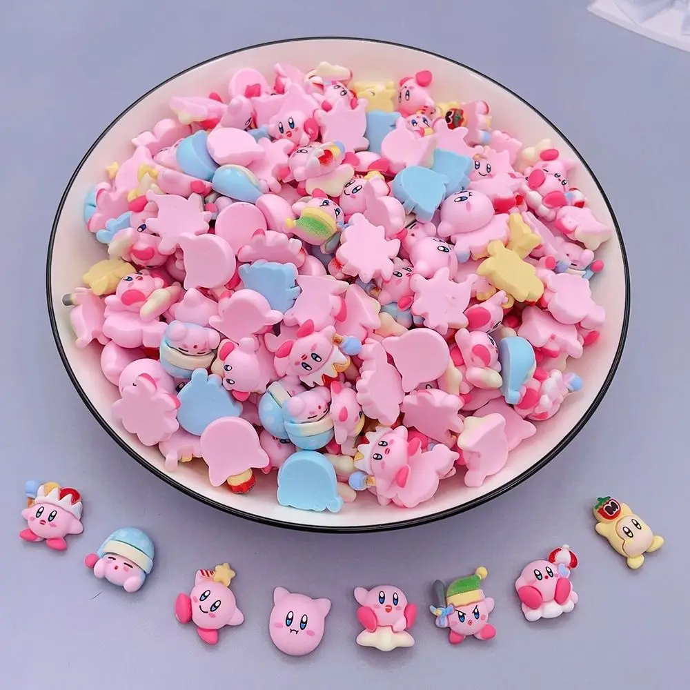 

Kirby cartoon accessories cute resin ornaments DIY cream glue phone case handmade hair clips shoe buckles cup stickers fun gifts