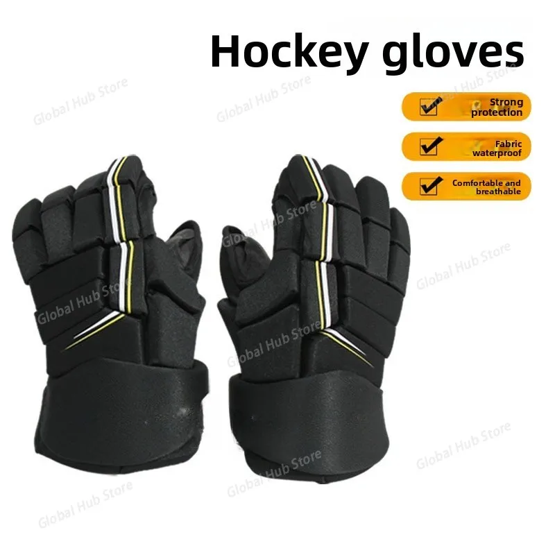 

[1-pairs] New Ice Hockey Gloves Keyicol 11 12 Intermediate Professional Athlete Hockey Glove