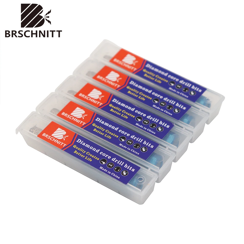 BRSCHNITT Fliesenbohrer-Set, 5-teilig, 6/6/6/8/10 mm, Fliesen-Diamantbohrer-Set für Porzellan, Keramik, Granit, Kern – Detail 5