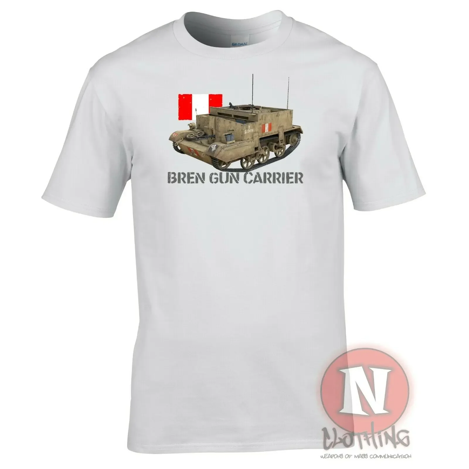 WWII Allied D-day British Vehicle Bren Gun Carrier T-Shirt 100% Cotton O-Neck Summer Short Sleeve Casual Mens T-shirt Size S-3XL