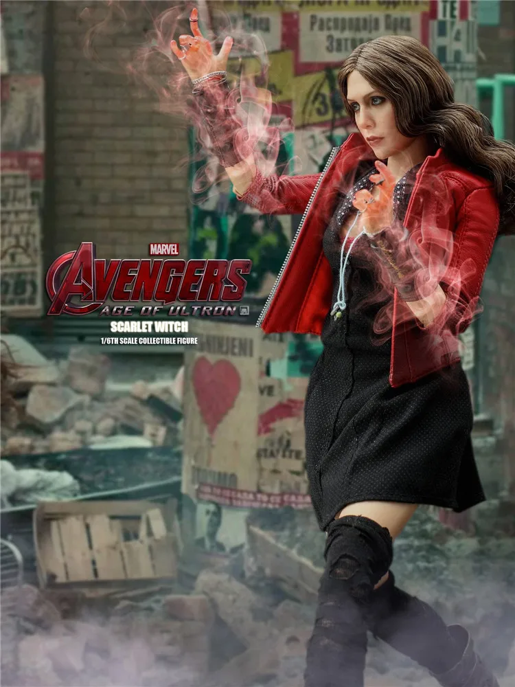 In stock Original Hot Toys MMS301 SCARLET WITCH Avengers 2 Action Figure Movie Model S.H.Figuarts Gift Toys