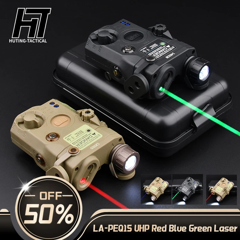 WADSN Tactical UHP PEQ-15 Red Green Blue Laser IR Fill Light White LED Lamp Fit 20mm Picatinny Hunitng Airsoft Scout Accessories