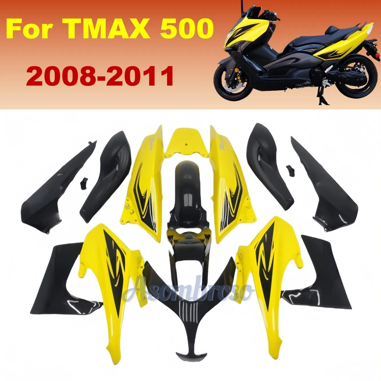 

ABS Bodywork Fairing Kit For YAMAHA TMAX500 2008 2009 2010 2011 Scooter Panel Cowl set T-max 500 08 09 11