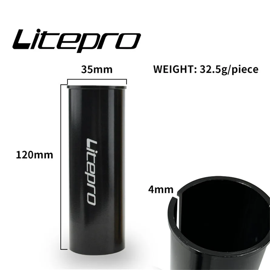 Litepro Bike 33.9mm Seatpost Protector Cover Folding Bicycle Aluminum Alloy Seat Tube Protective Sleeve Shim Bushing