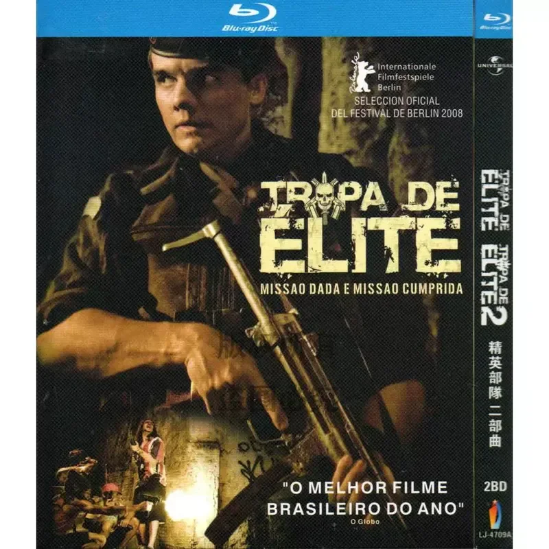 BD Blu-ray Brazilian Action Thriller Crime Movie Elite Troops 1 and 2 High Definition 2 Discs