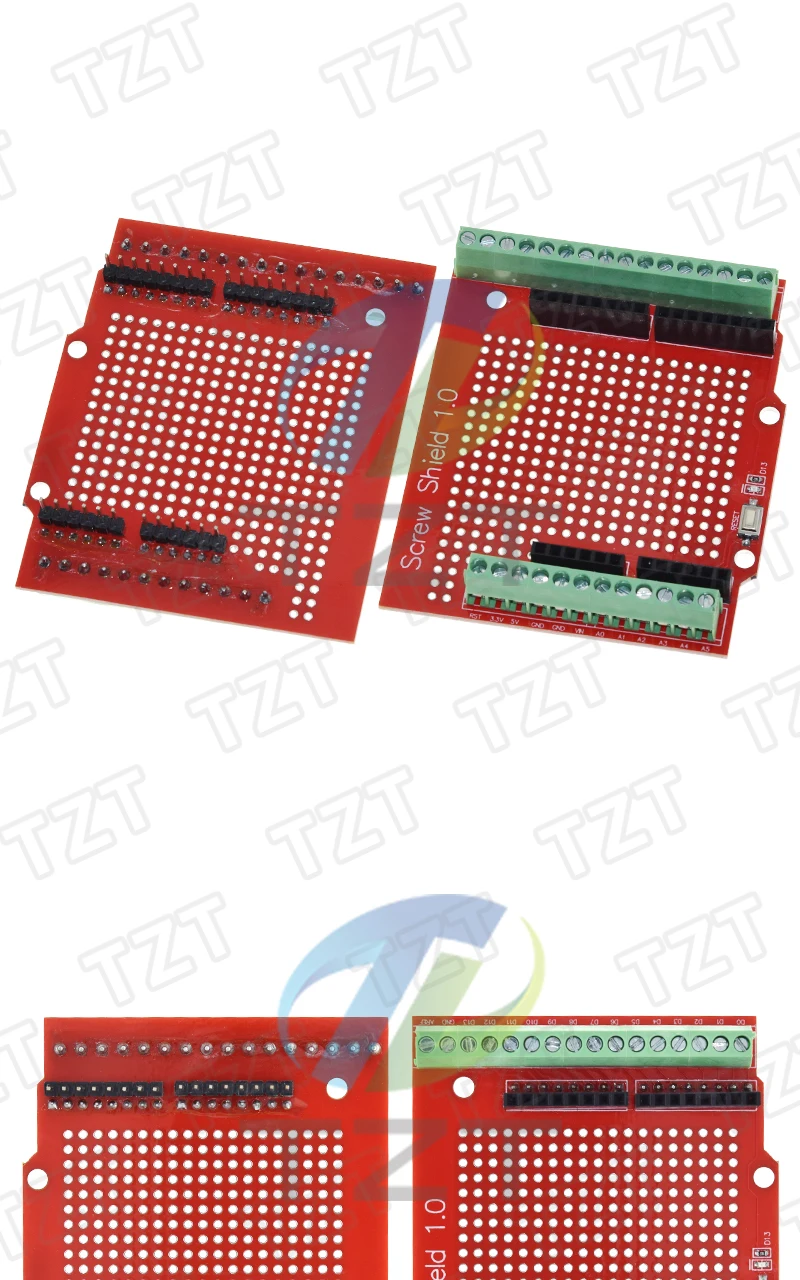 TZT 1/3PCS Proto Screw Shield V1.0 Montierte Anschluss-Prototyp-Erweiterungsplatte für UNO R3 – Detail 2