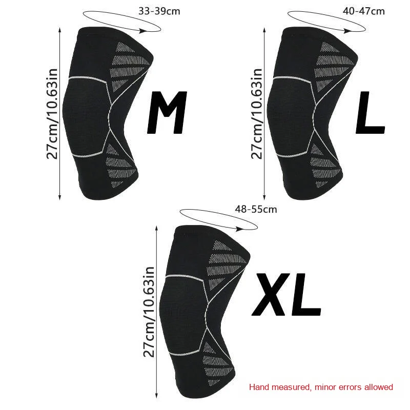 Knit Nylon Sports Knee Pad Stretchy Jacquard Compression Leg Sleeve for Running Basketball Outdoor Activities