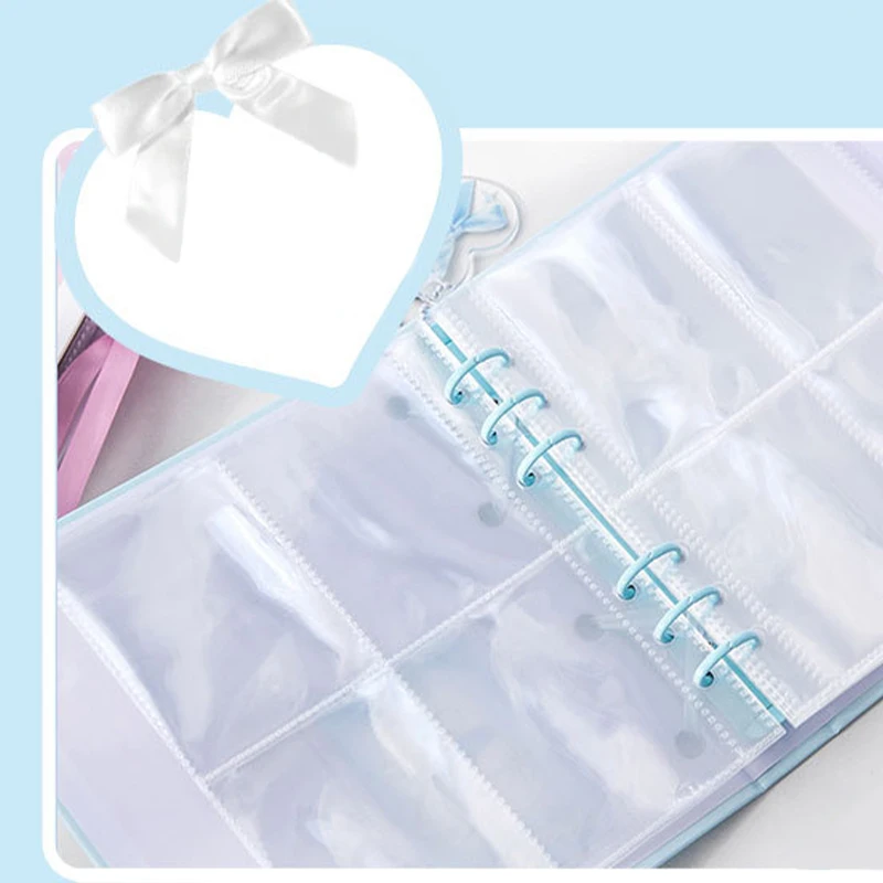 Kpop Idol Photocard Binder Holder Photo Album with 20Pcs 4Grids Inner Pages Binder Photocards Album for Photographs Collect Book