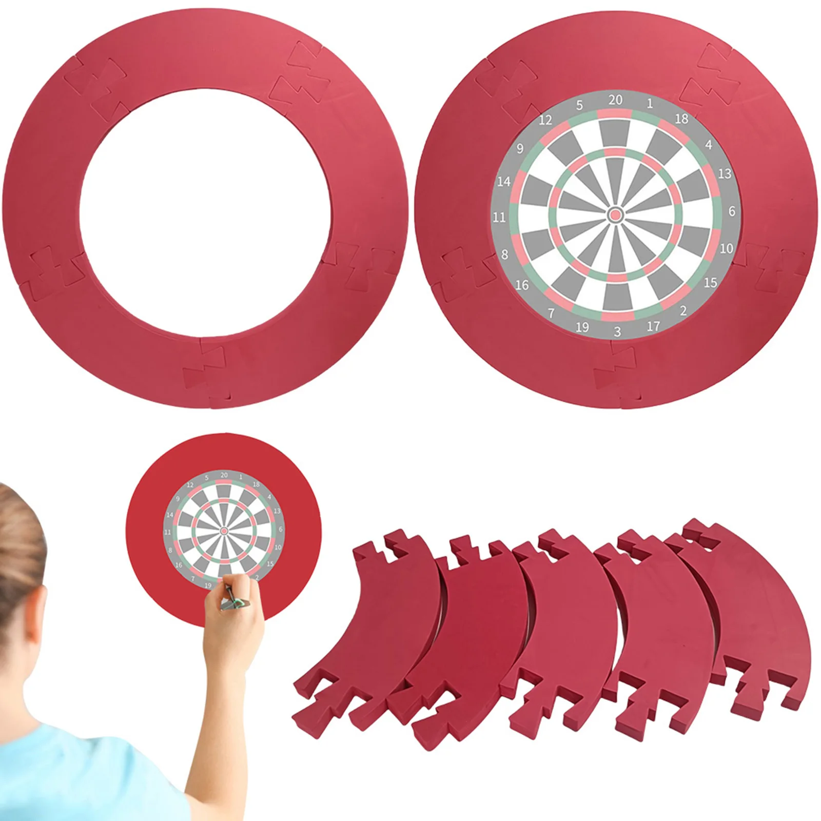 

Dart Board Surround Ring Universal Dartboard Guardian Splicing Dartboard Protection Board for Dartboard Wall Protection