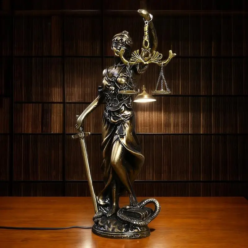 Justice Fairness Goddess Statue Resin Lawyer Lady Justice Fair Angel Figure Retro Justice Scale Decoration Home Decoration - Image 3