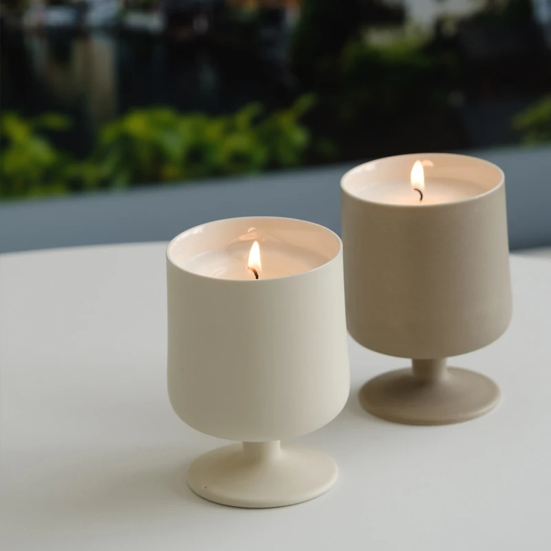 Simple Aromatherapy Candle Cup Home Candle Holder Desktop Decoration Ceramic Coffee Cup Utensil Container Home Decoration